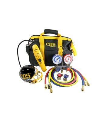 Tool Bag Kit with Leak Detector and Manifold