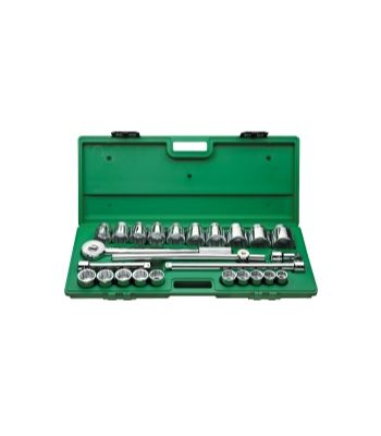 TOOL SET 3/4IN. DRIVE 25PC SAE STD 12 PT W RATCH